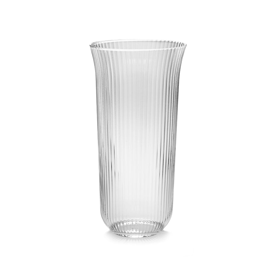 Long Drink Ribbed Glass