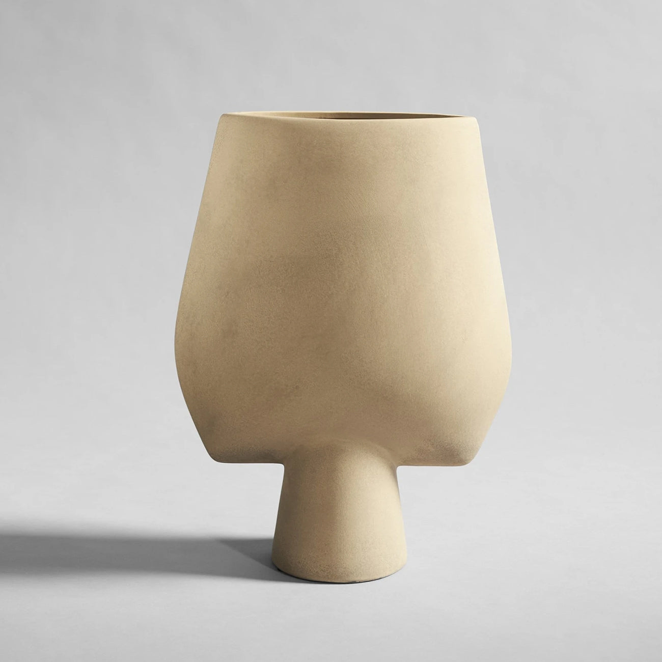 Square Sphere Vase, Big - Sand