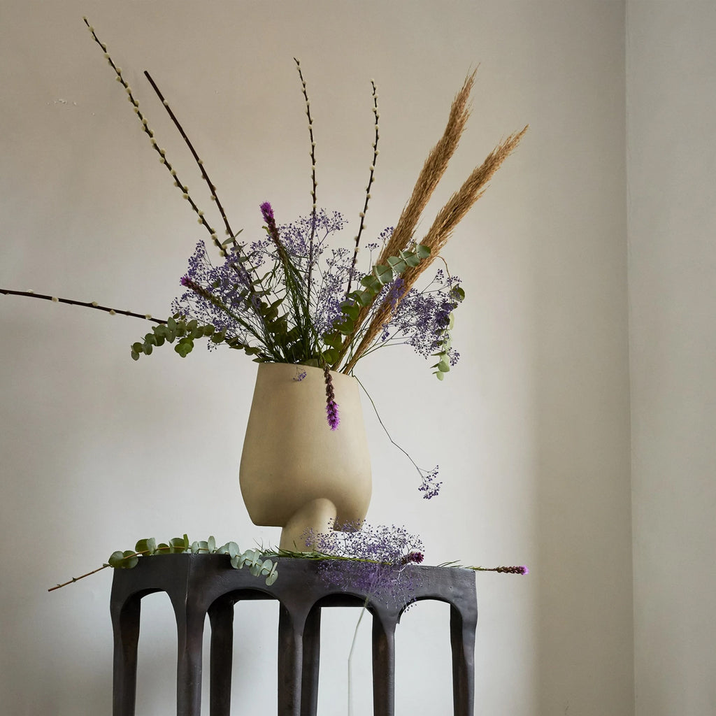 Square Sphere Vase, Big - Sand
