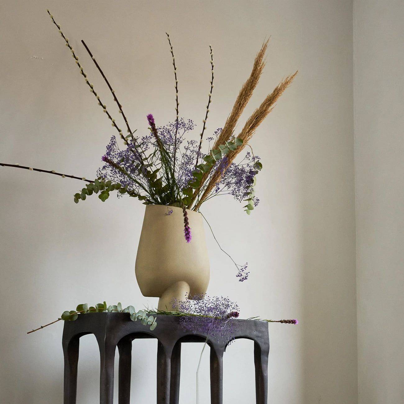 Square Sphere Vase, Big - Sand