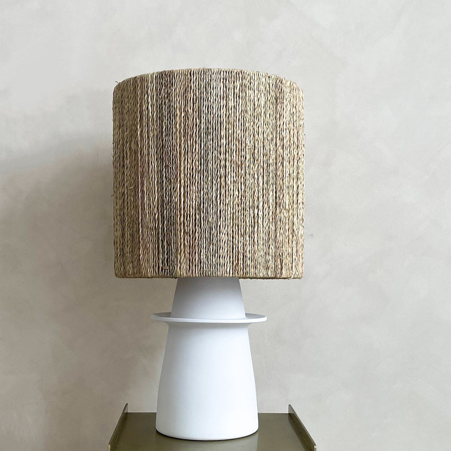 Ficelle Ceramic Table Lamp, White