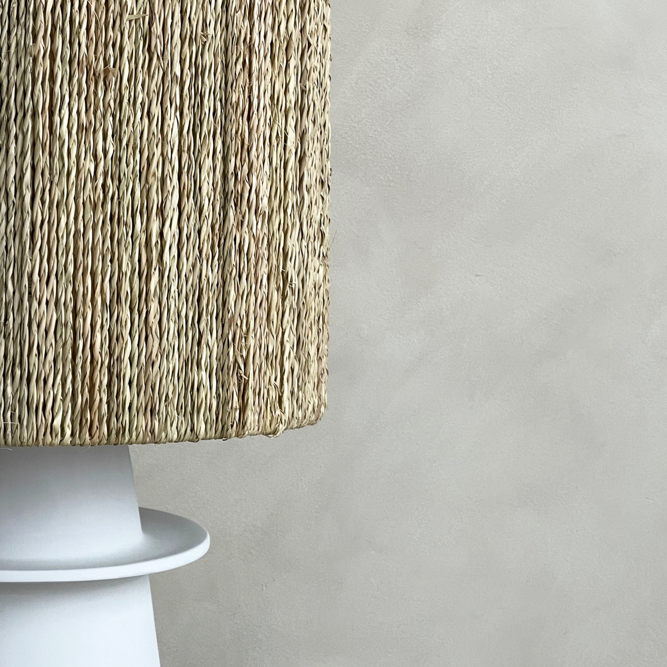 Ficelle Ceramic Table Lamp, White