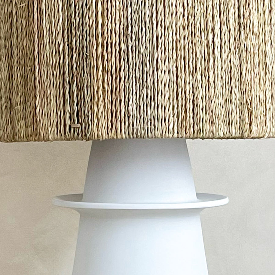 Ficelle Ceramic Table Lamp, White